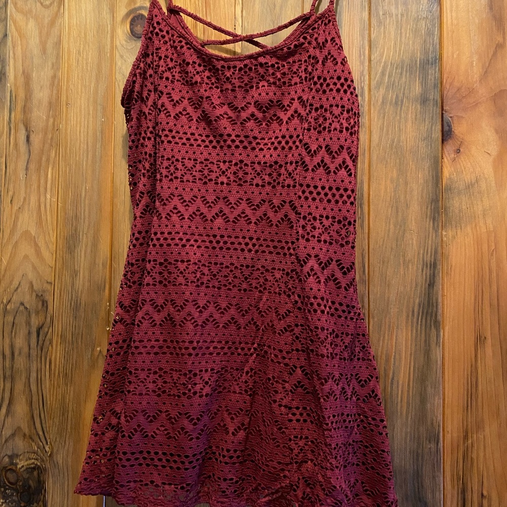 Red mini dress